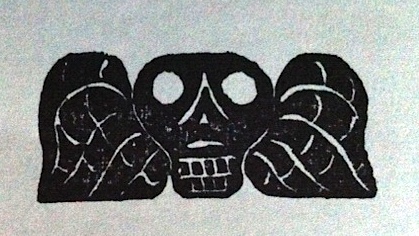 winged skull stamp
