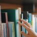 browsing the library's shelves