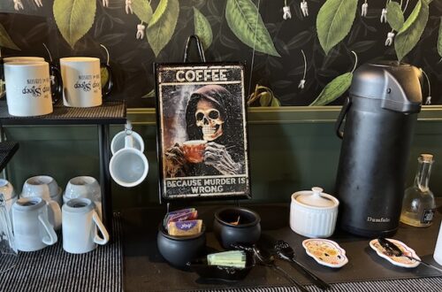 The beverage center at the Deep Sleep Inn in Haverhill, NH