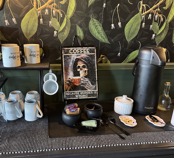 The beverage center at the Deep Sleep Inn in Haverhill, NH